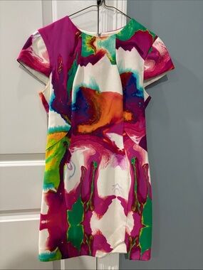 NICHOLAS Abstract Marble Print Mini Dress -